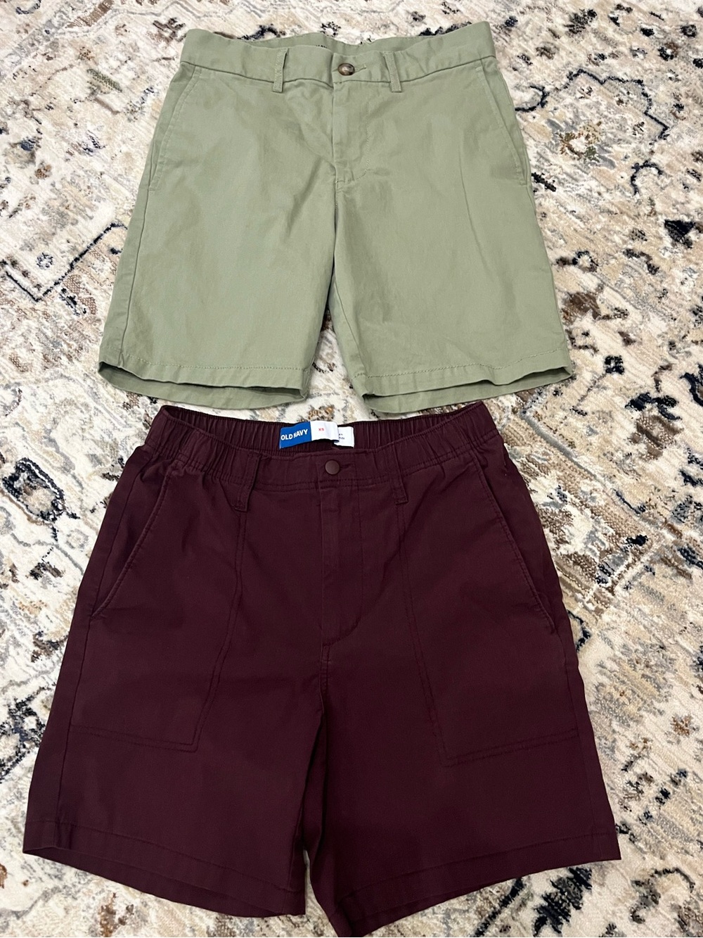 Two Pairs Men’s Shorts OLD NAVY Size 28 XS  Like New